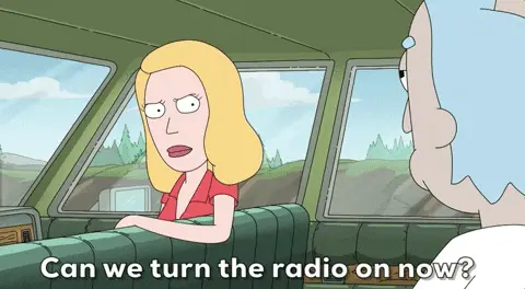 Rick die vraagt of de radio aan mag 