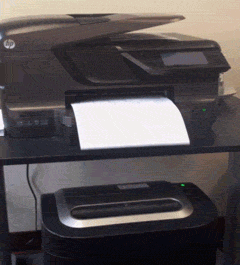 Printer die papier meteen in een versnipperaar gooit 